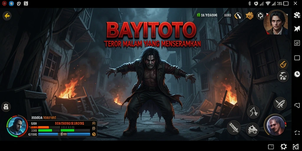 Tangkapan layar gameplay BAYITOTO yang menegangkan di dunia horor.