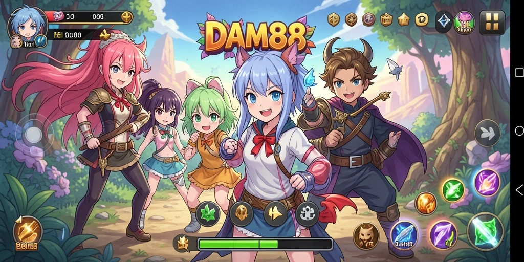 Screenshot utama DAM88 menampilkan aksi seru di dunia Anime yang penuh warna.