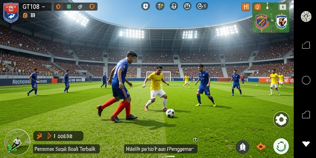 Gameplay penuh aksi dalam GT108, tunjukkan keahlian sepak bola Anda.