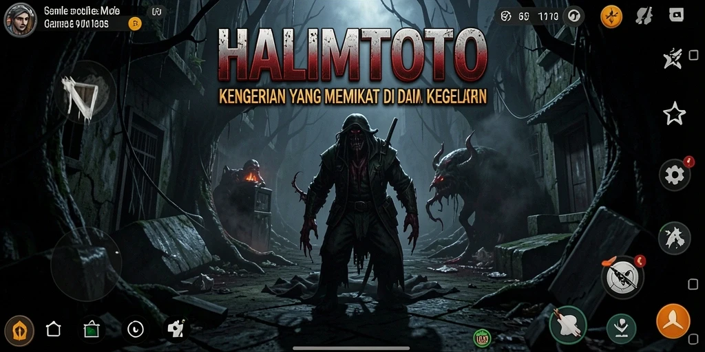 Tangkapan layar menampilkan suasana mencekam dari gameplay HALIMTOTO.