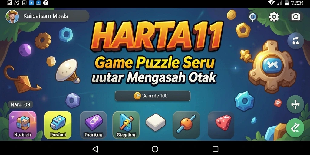 Tangkapan layar HARTA11 yang menunjukkan gameplay menantang dan penuh warna.