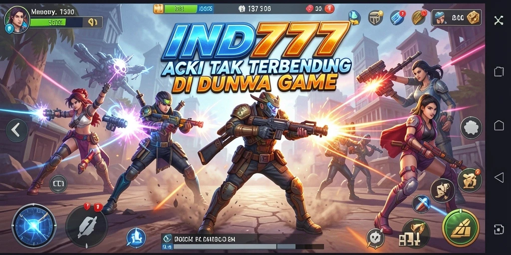 Gambaran aksi mendebarkan dalam gameplay IND777.