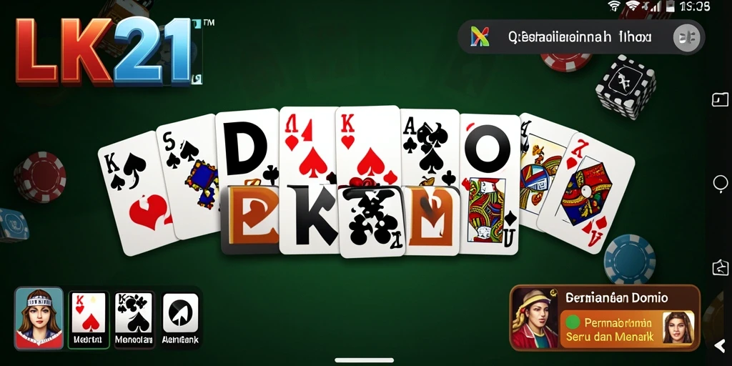 Tampilan gameplay seru dari aplikasi domino LK21.