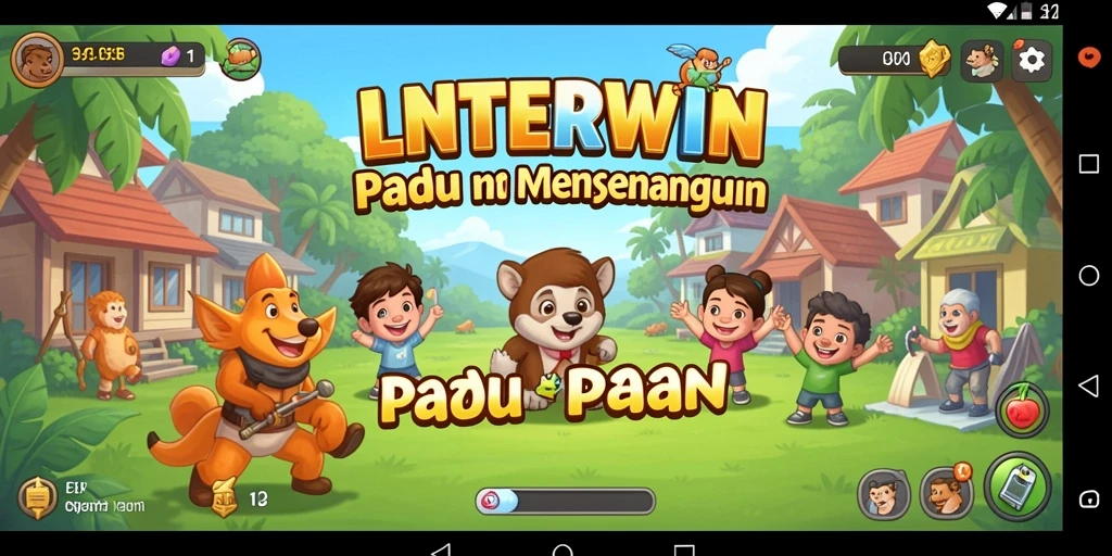 Tampilan gameplay LNTERWIN yang penuh warna dan menantang.