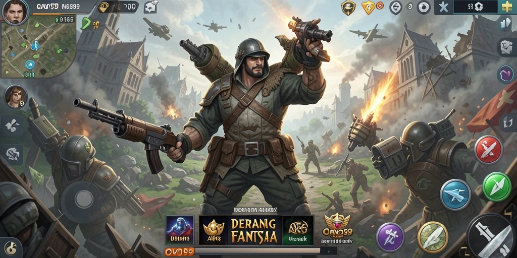 Tampilan menarik dari gameplay OVO99 yang momen pertarungan seru.