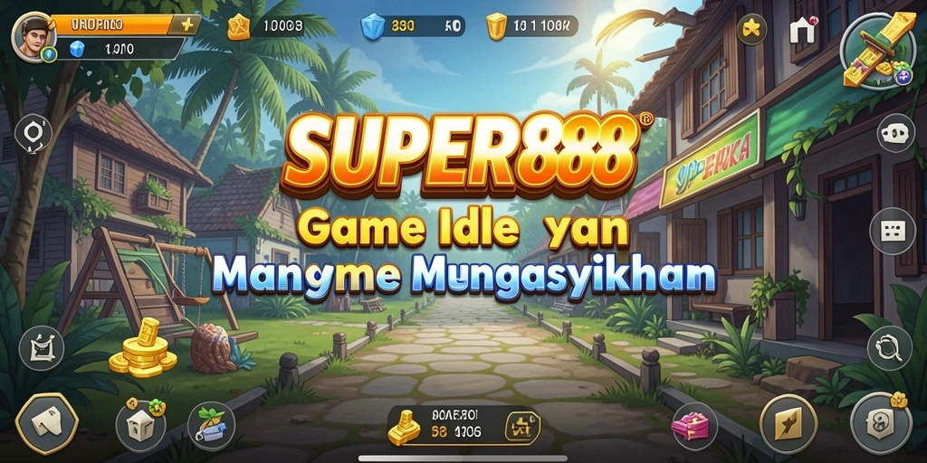Screenshot gameplay <strong>SUPER88</strong> menampilkan karakter bekerja secara otomatis.