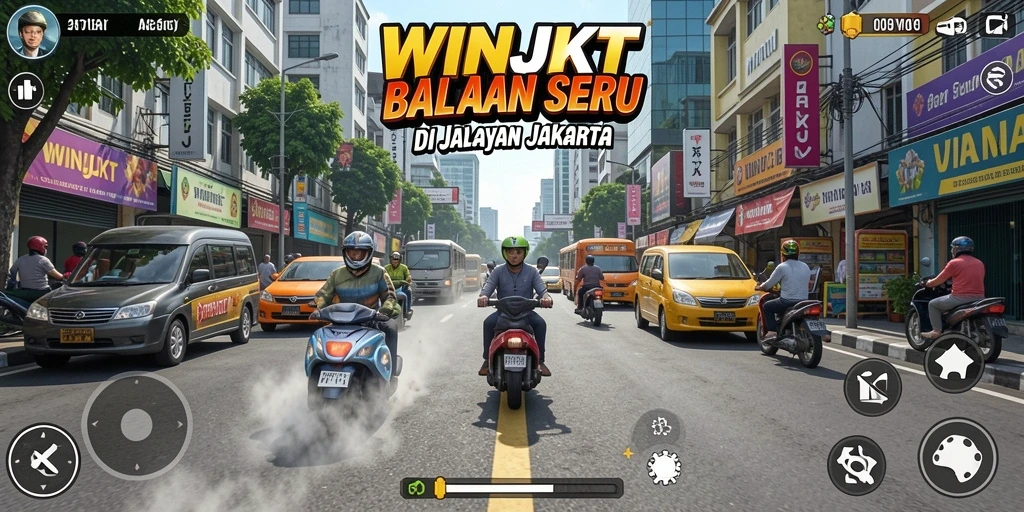 Gameplay seru dalam balapan di jalanan Jakarta.